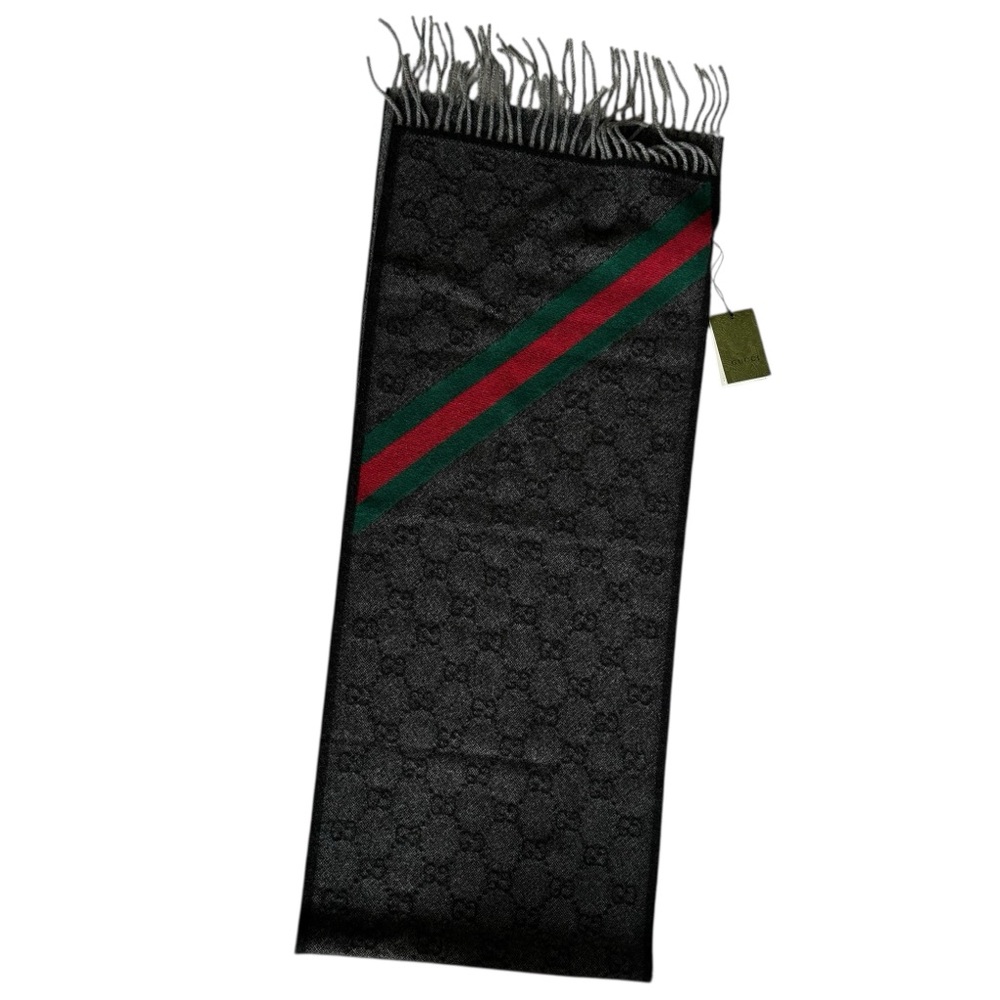 NWT GUCCI WOOL SCARF AUTHENTIC - Picture 7 of 9